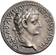 Denarius - Tiberius PONTIF MAXIM obverse image