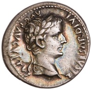 Denarius - Tiberius TR POT XVII IMP VII obverse image