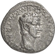 Denarius - Caligula and Augustus obverse image