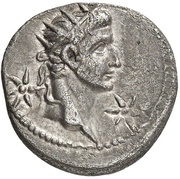 Denarius - Caligula and Augustus, Rome, 37-38 reverse image
