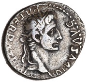 Denarius - Caligula and Augustus DIVVS AVG PATER PATRIAE, Rome, 37-38 reverse image