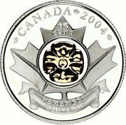 25 Cents - Elizabeth II Silver Remembrance Day, Canada, 2004 reverse image