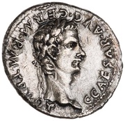 Denarius - Caligula and Augustus DIVVS AVG PATER PATRIAE obverse image