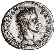 Denarius - Caligula and Augustus DIVVS AVG PATER PATRIAE, Rome, 37-38 reverse image