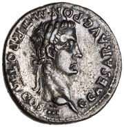 Denarius - Caligula and Augustus DIVVS AVG PATER PATRIAE obverse image