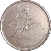 25 Cents - Elizabeth II Saint Croix Island, Canada, 2004 reverse image