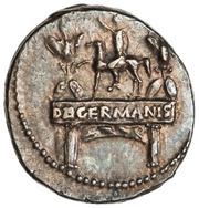 Denarius - Drusus the Elder DE GERMANIS, Rome, 41-45 reverse image