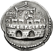 Denarius - Claudius IMPER RECEPT, Rome, 44 reverse image