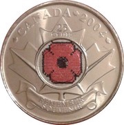 25 Cents - Elizabeth II Remembrance Day, Canada, 2004-2005 reverse image