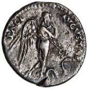Denarius - Claudius PACI AVGVSTAE; Pax and Nemesis, Rome, 44 reverse image