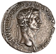 Denarius - Claudius PACI AVGVSTAE; Pax and Nemesis obverse image