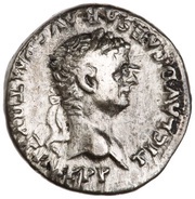 Denarius - Claudius S P Q R PP OB CS obverse image