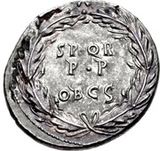 Denarius - Claudius S P Q R PP OB CS, Rome, 50-51 reverse image