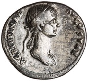 Denarius - Claudius and Agrippina the Younger AGRIPPINAE AVGVSTAE, Rome, 50-54 reverse image