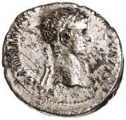 Denarius - Claudius and Nero NERO CLAVD CAES DRVSVS GERM PRINC IVVENT obverse image