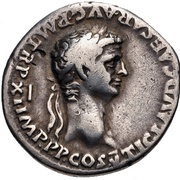 Denarius - Claudius S P Q R PP OB CS obverse image