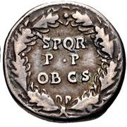 Denarius - Claudius S P Q R PP OB CS, Rome, 51-52 reverse image
