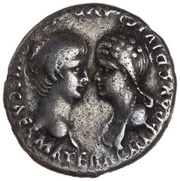 Denarius - Nero and Agrippina the Younger NERONI CLAVD DIVI F CAES AVG GERM IMP TR P obverse image