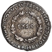 Denarius - Nero and Agrippina the Younger NERONI CLAVD DIVI F CAES AVG GERM IMP TR P, Rome, 54 reverse image