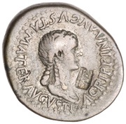 Drachm - Nero and Agrippina the Younger AGRIPPINA AVGVSTA MATER AVGVSTI KK, Rome, 54-60 reverse image