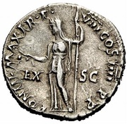 Denarius - Nero PONTIF MAX TR P VIII COS IIII P P EX S C; Ceres, Rome, 61-62 reverse image