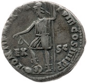 Denarius - Nero PONTIF MAX TR P VIII COS IIII P P EX S C; Virtus, Rome, 61-62 reverse image