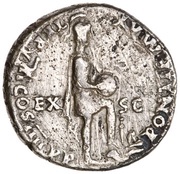 Denarius - Nero PONTIF MAX TR P VIII COS IIII P P EX S C; Roma, Rome, 61-62 reverse image