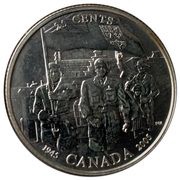 25 Cents - Elizabeth II World War II, Canada, 2005 reverse image