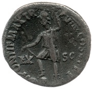 Denarius - Nero PONTIF MAX TR P VIIII COS IIII P P EX S C; Virtus, Rome, 62-63 reverse image