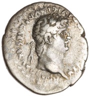 Drachm - Nero and Claudius DIVOS CLAVD AVGVST GERMANIC PATER AVG obverse image
