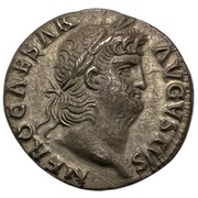 Denarius - Nero IVPPITER CVSTOS; Jupiter obverse image