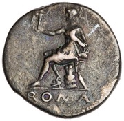 Denarius - Nero ROMA; Roma and Victory, Rome, 64-65 reverse image