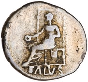 Denarius - Nero SALVS; Salus, Rome, 66-67 reverse image