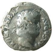 Denarius - Nero ROMA; Roma and Victory obverse image
