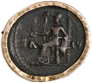 Denarius - Nero SALVS; Salus, Rome, 67-68 reverse image