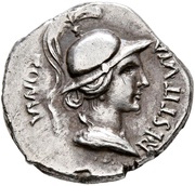 Denarius IVPPITER LIBERATOR; Roma and Jupiter obverse image