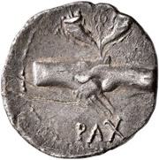 Denarius PAX, Rome, 68-69 reverse image