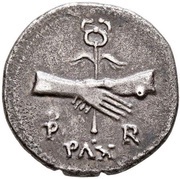 Denarius PAX P R, Rome, 68-69 reverse image