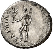 Denarius VIRTVS; Virtus, Rome, 68-69 reverse image