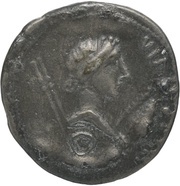 Denarius MARTI VLTORI; Hispania and Mars obverse image
