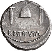 Denarius RESTITVTA P R; Libertas, Rome, 68-69 reverse image