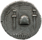 Denarius RESTITVTA; Libertas, Rome, 68-69 reverse image