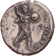 Denarius S P Q R; Mars obverse image