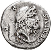 Denarius MARS VLTOR; Genius and Mars obverse image