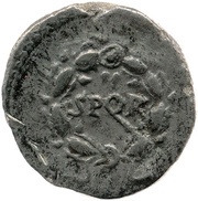 Denarius S P Q R; Genius, Rome, 68-69 reverse image
