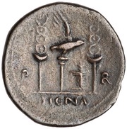 Denarius SIGNA P R; Mars, Rome, 68-69 reverse image