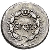 Denarius S P Q R; Mars, Rome, 68-69 reverse image