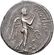 Denarius S P Q R; Pax and Nemesis obverse image