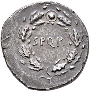 Denarius S P Q R; Pax and Nemesis, Rome, 68-69 reverse image