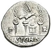 Denarius SIGNA P R, Rome, 68-69 reverse image
